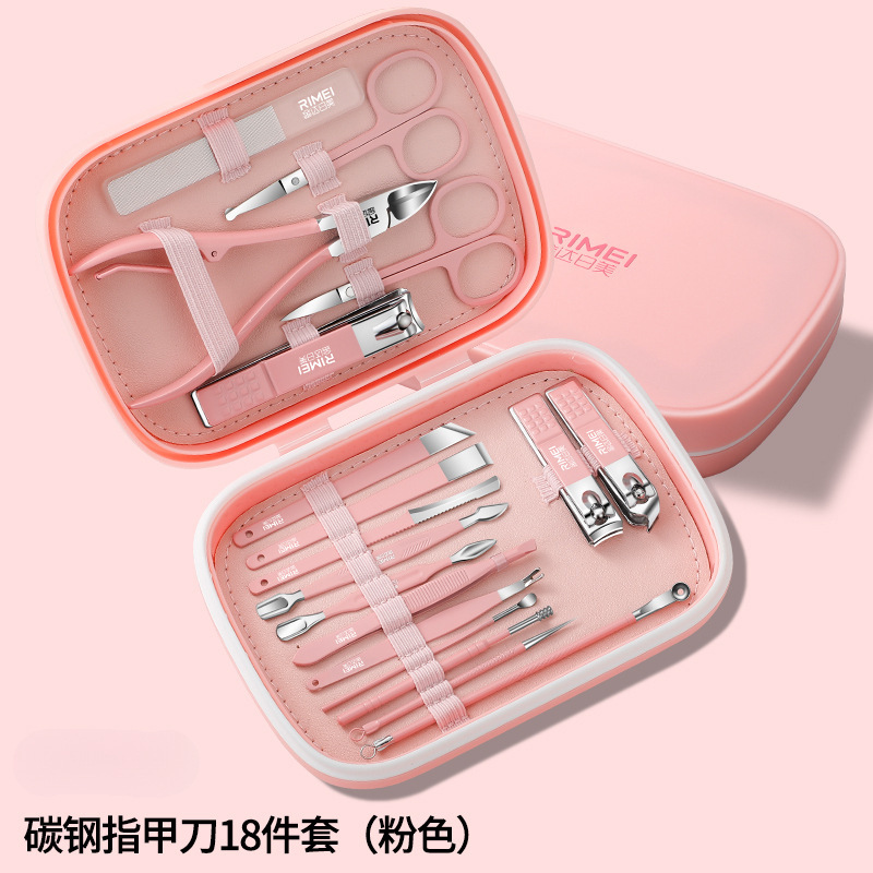 Kit de cuchillo de uñas para hombres y mujeres de pedicura de uñas muertas para el hogar de uñas 18 piezas al por mayor Jinda Rimei