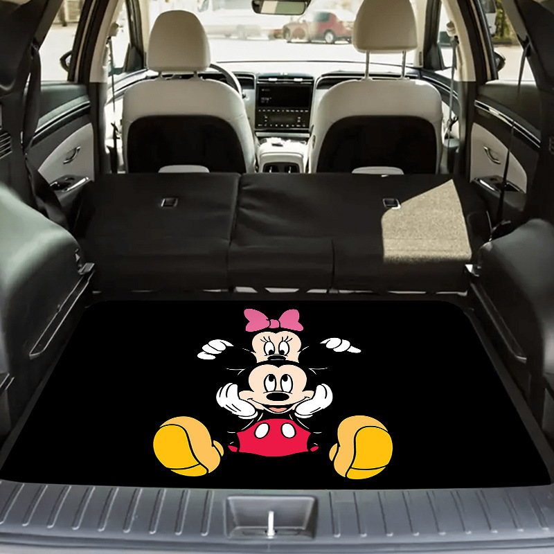 Cross-Border Amazon Temu Hot-Selling Cartoon Crystal Velvet Floor Mats for Car Trunks, Dirt-Resistant, Wear-Resistant, Dust-Proof Mats Wholesale