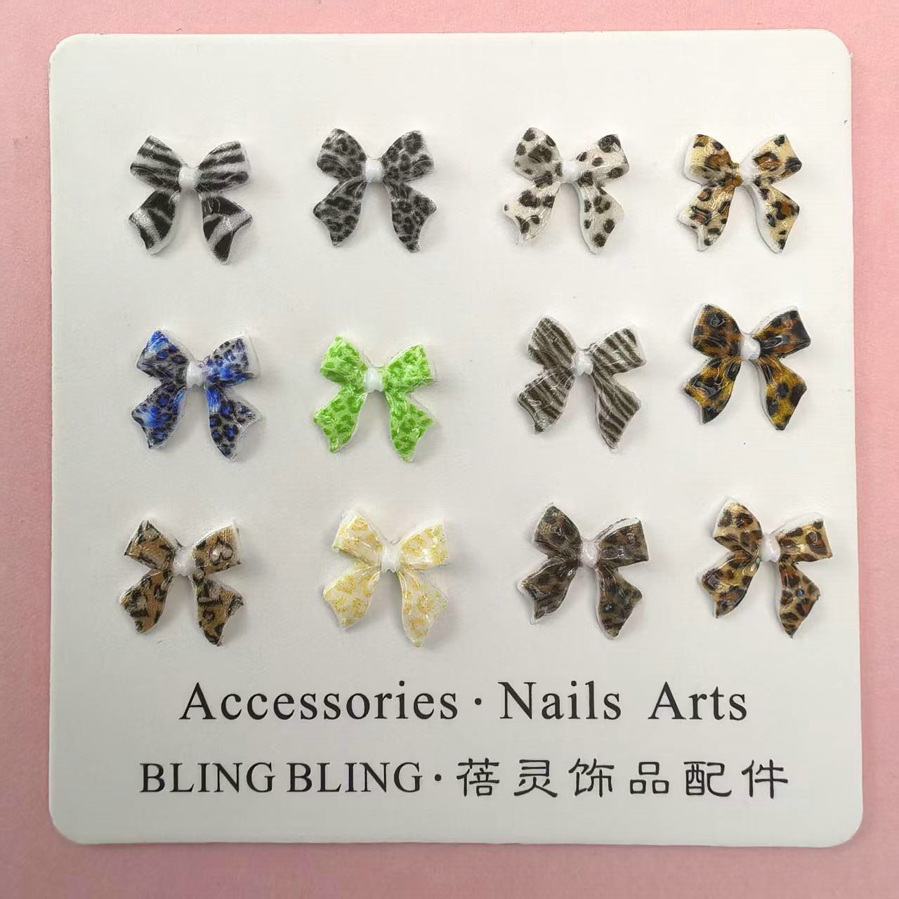豹纹蝴蝶结领结飘带美甲饰品批发_13.jpg