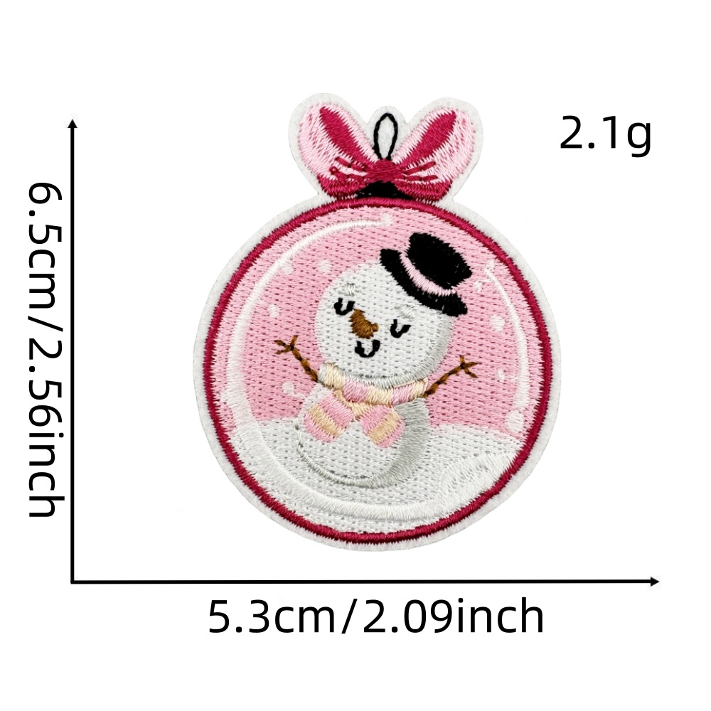 3g Weight Clothing Sticker Patches Classification 1 Piece Quantity Nonwoven, Polyester Material Christmas Festival Christmas Tree, Snowman, Snowflake Pattern Cute Style 1 Piece Cute Christmas Tree Snowman Snowflake Nonwoven Polyester Clothing Sticker Patches 7