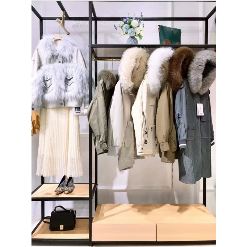 Зимняя парка Amazon Xueleni 25 с тяжелой вышивкой бисером, большим меховым воротником, брендовая, со скидкой, женская одежда оптом