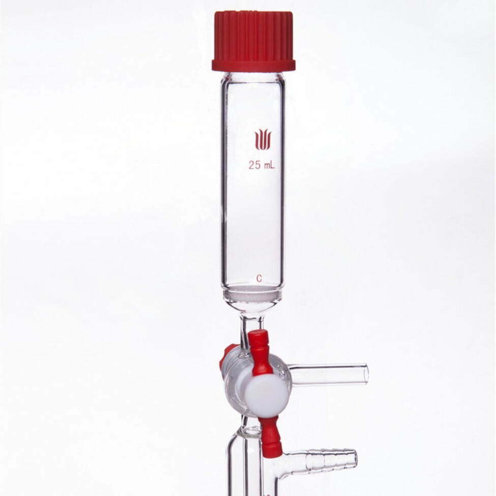 多肽固相合成管，T型四氟节门小咀，24/40外磨口