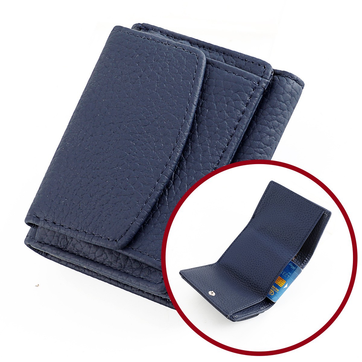 3001 (짙은 남색) 안팎 모두 수입산 최상급 소가죽 사용