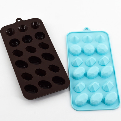 wholesale silica gel Diamonds chocolate originality diy jelly biscuit Ice Cube mould kitchen Baking Tools