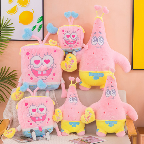 Pink SpongeBob SquarePants Plush Toy Pieda Star Doll Ins Style Girly Heart Doll Rag Doll Pillow Delivery