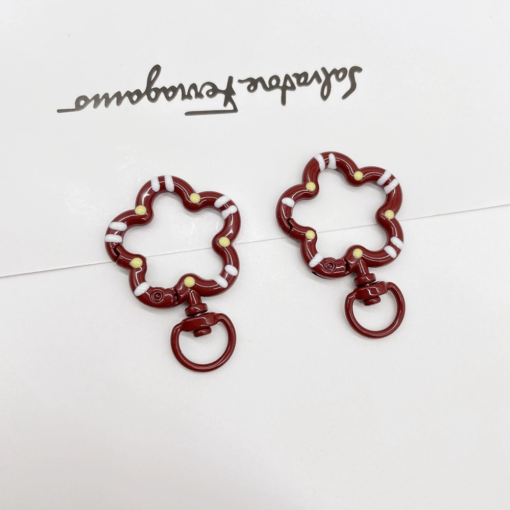 Universal keychain flower-shaped, accessories, flowered, DIY