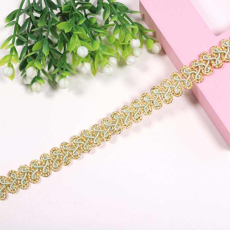 Spot 1.2cm color oro y plata accesorios de encaje accesorios de ropa 32 colores ciempiés borde de espigan encaje