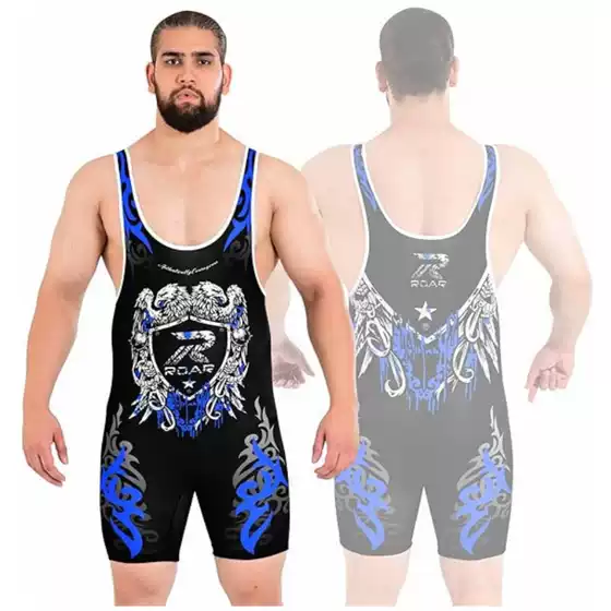 New Men's Wrestling Singlet Sleeveless Compression Top Tummy Control Fitness Boxing Triathlon Powerlifting Set