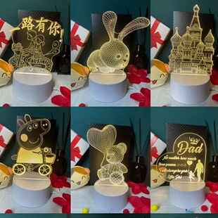 �羳���N3DСҹ���b���|��ҹ���߲�led������DIY������������