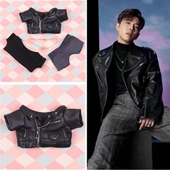 20厘米娃衣呂爵安機車服皮衣棉花娃娃娃衣Mirror娃娃公仔同款皮衣