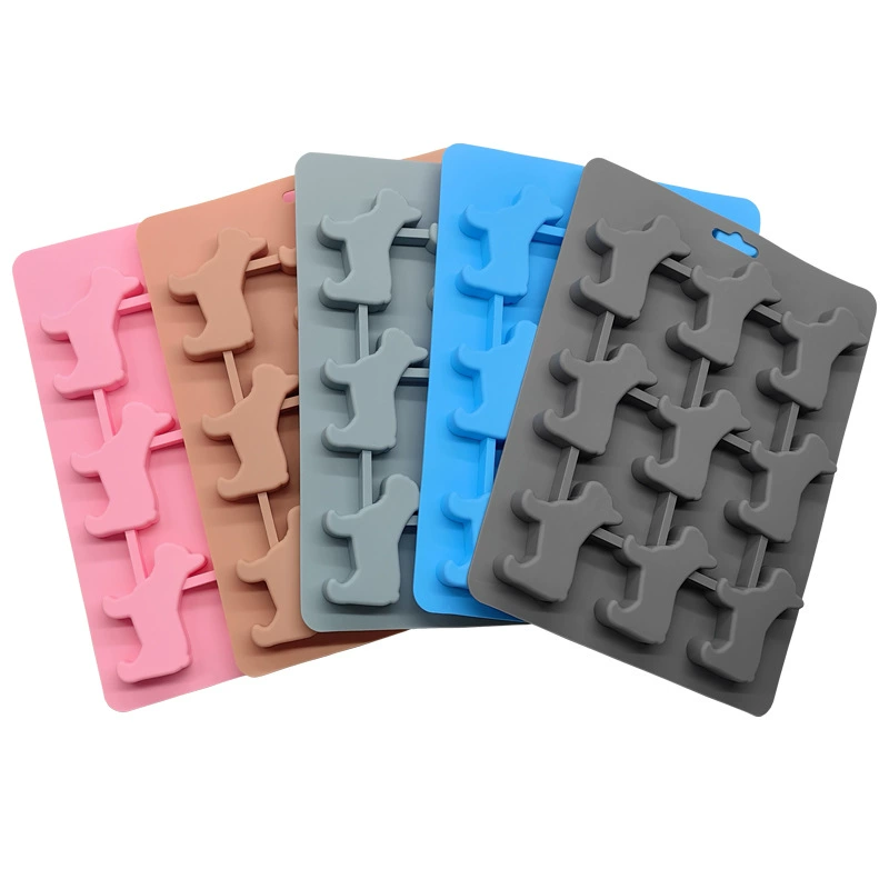 Мультяшный силиконовый захват льда щенка животных моделирование силикон 9 даже ледяной бульдог силиконовый кубик льда Форма для шоколада