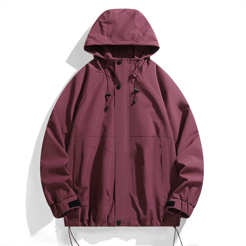 Autumn men's windproof waterproof universal jacket with hood, oversize