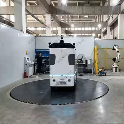 Autonomous Vehicle Test Avtomobil fırlanan platformaları