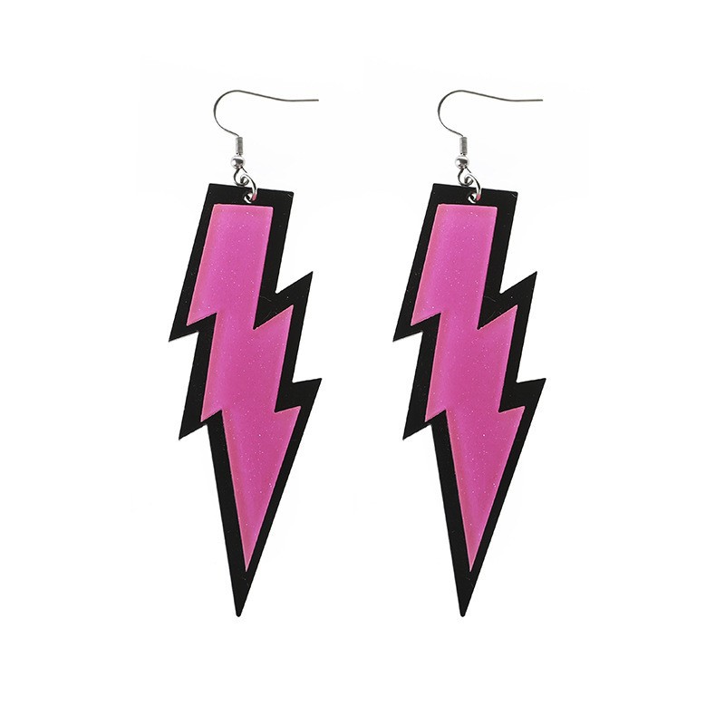 Europeo y americano transfronterizo nuevos pendientes Barbie Rosa Venta caliente traje Rosa rojo geométrico todo partido vacaciones estilo verano pendientes para las mujeres