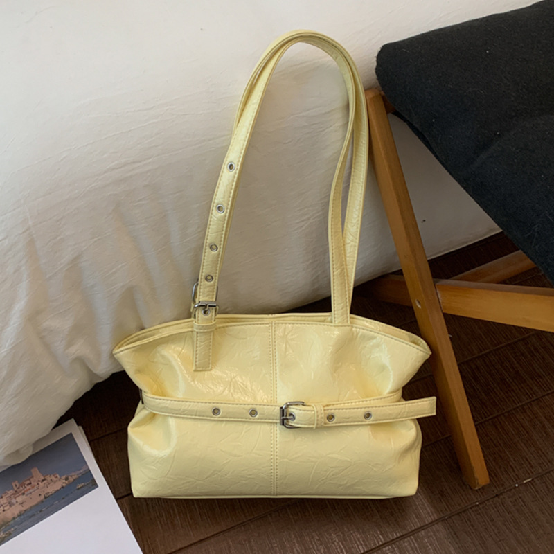 Borsa tote donna minimalista, borsa a spalla capiente retro_voghion.com