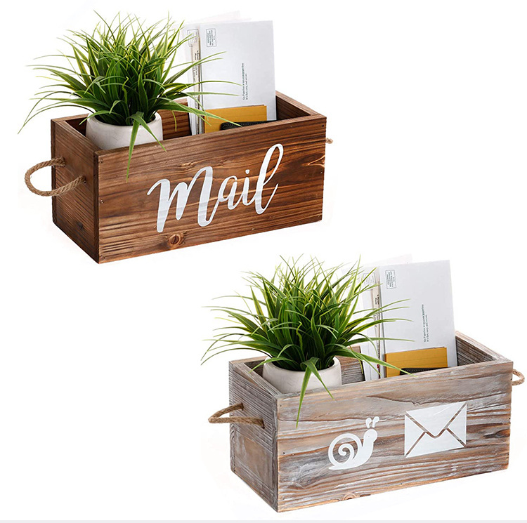 Rustic Desktop Countertop Organizer For Home Office And Bathroom_voghion.com