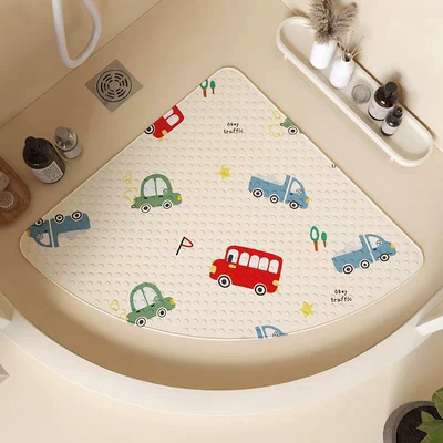 Avtomobil döşəmə paspasları — Bathroom Non-Slip Shower Mat - car-number-5-5454cm