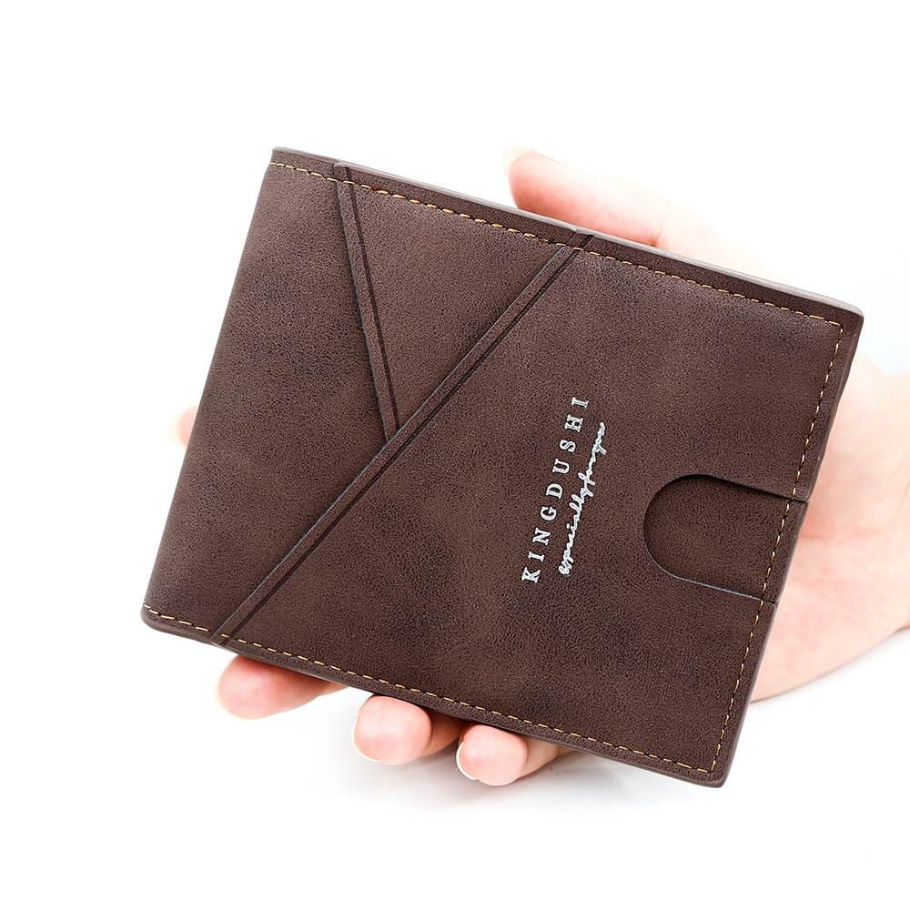 Nueva billetera corta para hombre de moda estilo europeo y americano con múltiples tarjetas, billetera de pu, billetera de cuero suave, bolsa de monedas