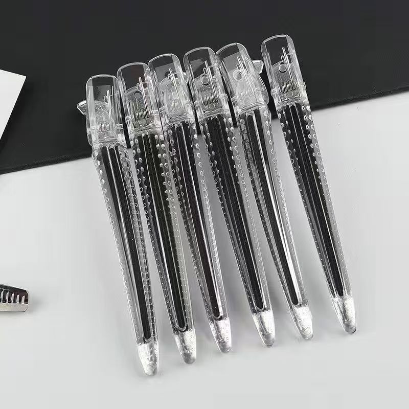 水晶硅胶一字夹【黑色1个】