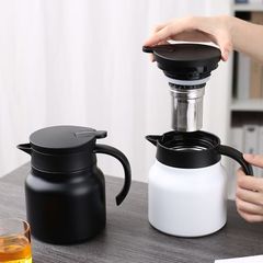 Insulated tea pot, keeps tea warm, 316 stainless steel, household and office use, tea separation, portable tea brewing pot, printed logo