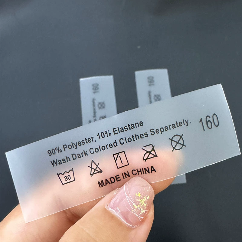 Купальник, моющаяся этикетка из ТПУ, полупрозрачная этикетка для багажа, игрушка с принтом, матовая прозрачная этикетка с ингредиентом, детская моющаяся этикетка размера