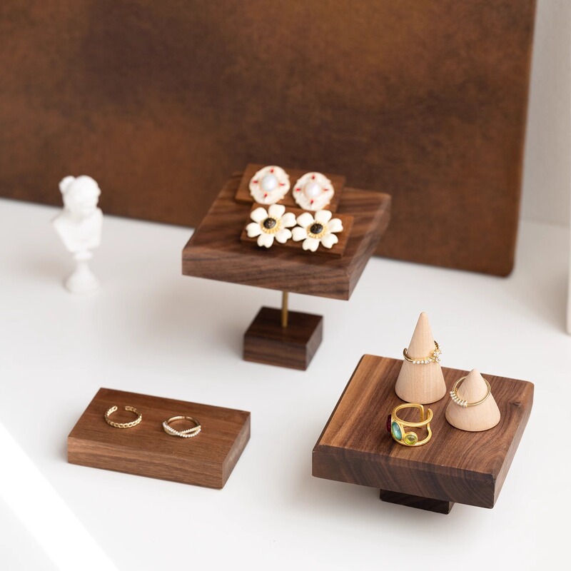 胡桃木レトロジュエリー手串展示棚アクセサリーブレスレット収納陳列ジュエリー置物写真撮影|undefined