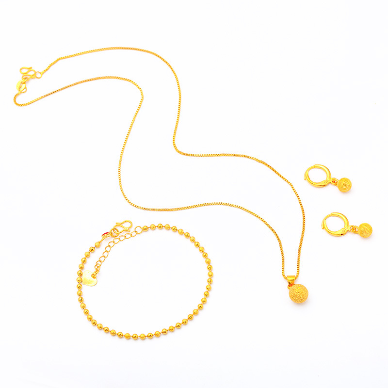 Collar de pulsera fina de las mujeres de oro de arena Collar de traje de mujer de oro de arena de mujeres