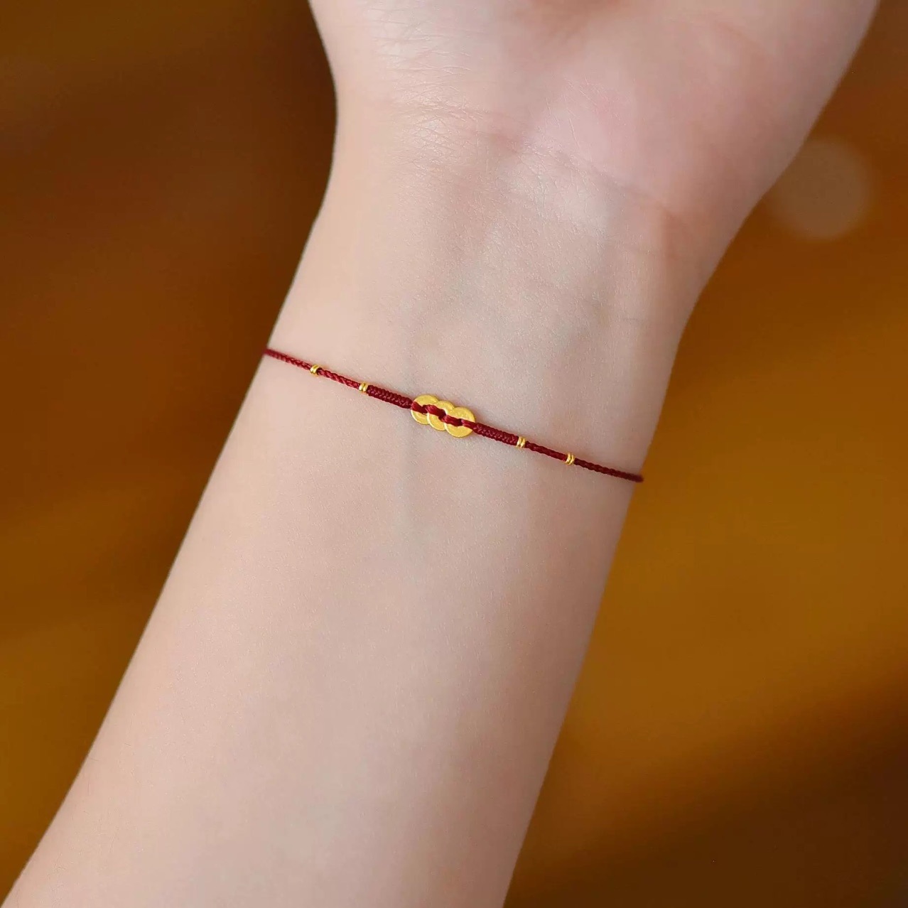 Ultra-Fine Ruyi Braided Rope Bracelet for Women in 2025, the Year of the Snake, the Year of the Zodiac, Attracting Wealth, Copper Coins, Full of Blessings and Good Luck, Red Bracelet