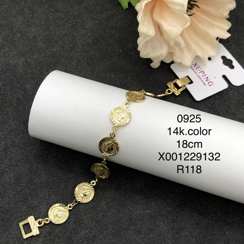 Pulsera Geométrica 14K para Mujer de Aleación de Cobre con Pedrería image 12