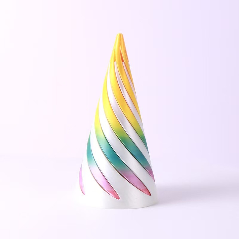 삼각형 Xuanxuanle-실크 레인보우 6.4cm
