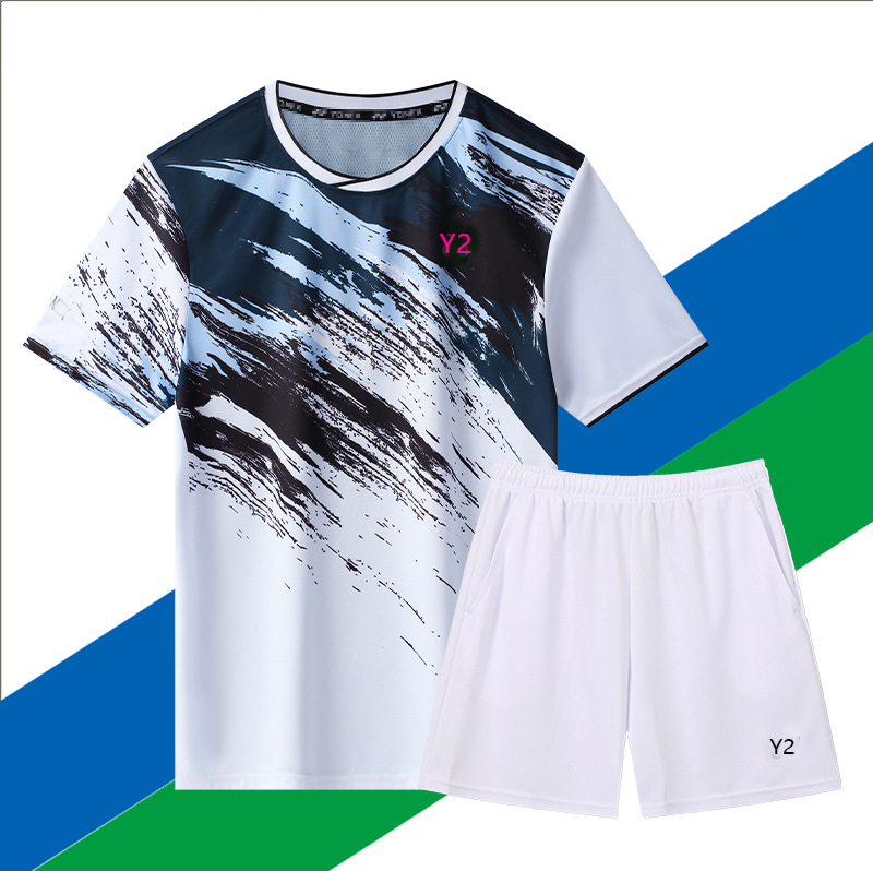 New Badminton Suit Men's and Women's Summer Tennis Sportswear Students Children's Sports Short-sleeved Tournament Suit 23052