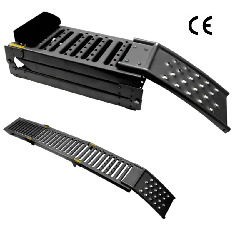 Ventas de fábrica de montaje único ATV motocicleta coche de batería triple plegable cuesta ascendente placa de hierro rampa antideslizante