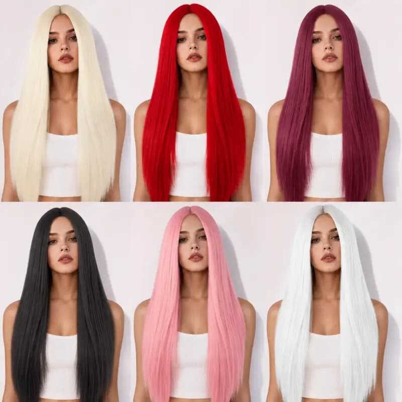 Amazon Cosplay Long Straight Hair Wig for Women 1m Middle Part Synthetic Wig High Temperature Fiber Dyed Synthetic Hairpiece Manufacturer Wholesale Amazon Cosplay Long Straight Hair Wig for Women 1m Middle Part Synthetic Wig High Temperature Fiber Dyed Synthetic Hairpiece Manufacturer Wholesale