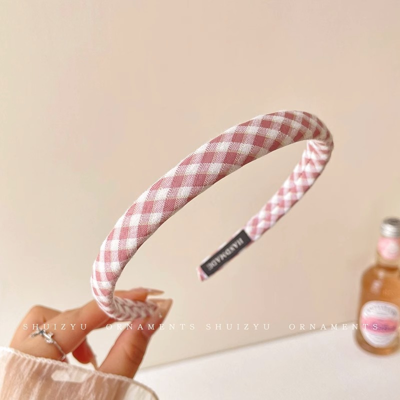 Rosado para mujeres 2025 nuevo cráneo alto borde ancho dulce paquete de cabello pequeño viento fragancia temperamento para el cabello al por mayor