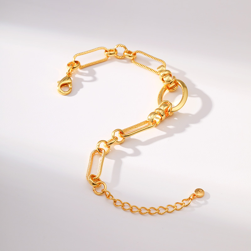 Retro Geometric Copper Bracelets 1 Piece