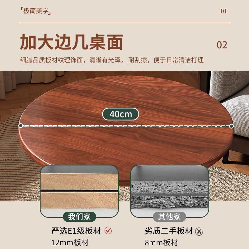 边几沙发侧边柜小茶几现代简约客厅家用边桌置物角几床头阳台飘窗|undefined