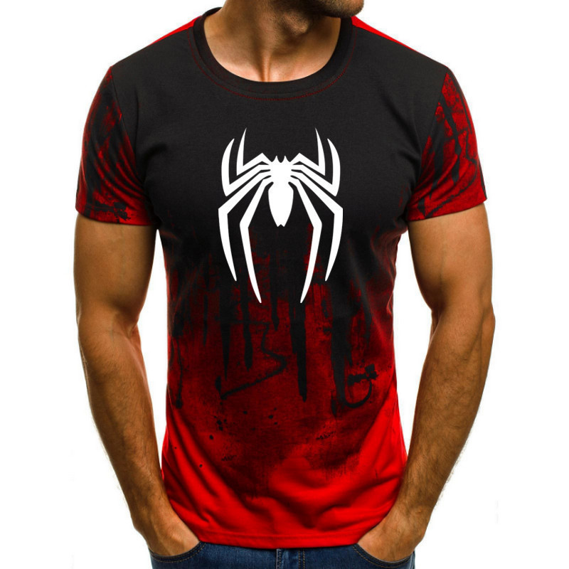 Foreign trade Superman Captain America Spider-Man quick-drying clothes sports tights 3d men's sports summer short-sleeved T-shirt Foreign trade Superman Captain America Spider-Man quick-drying clothes sports tights 3d men's sports summer short-sleeved T-shirt