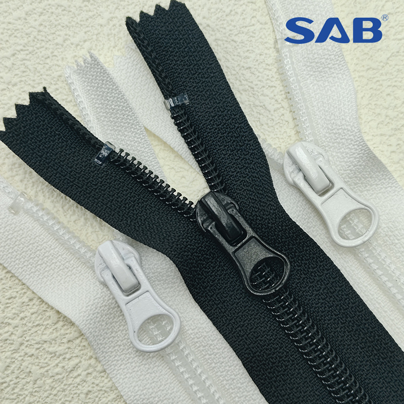 5号Sab闭口杏仁头尼龙拉链 现货批发SAB羽绒服校服服装尼龙拉链