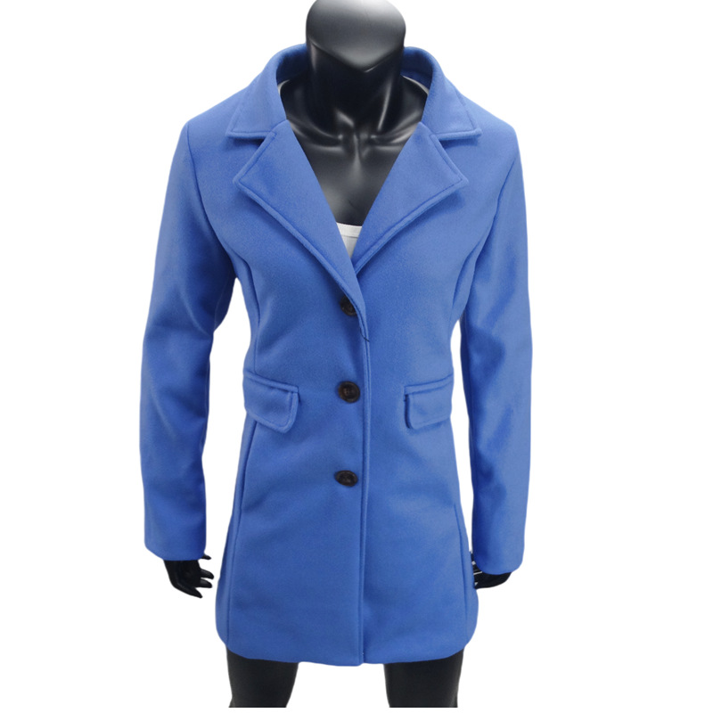 Women's Woolen Coat Single Breasted Cardigan Long Outerwear_voghion.com