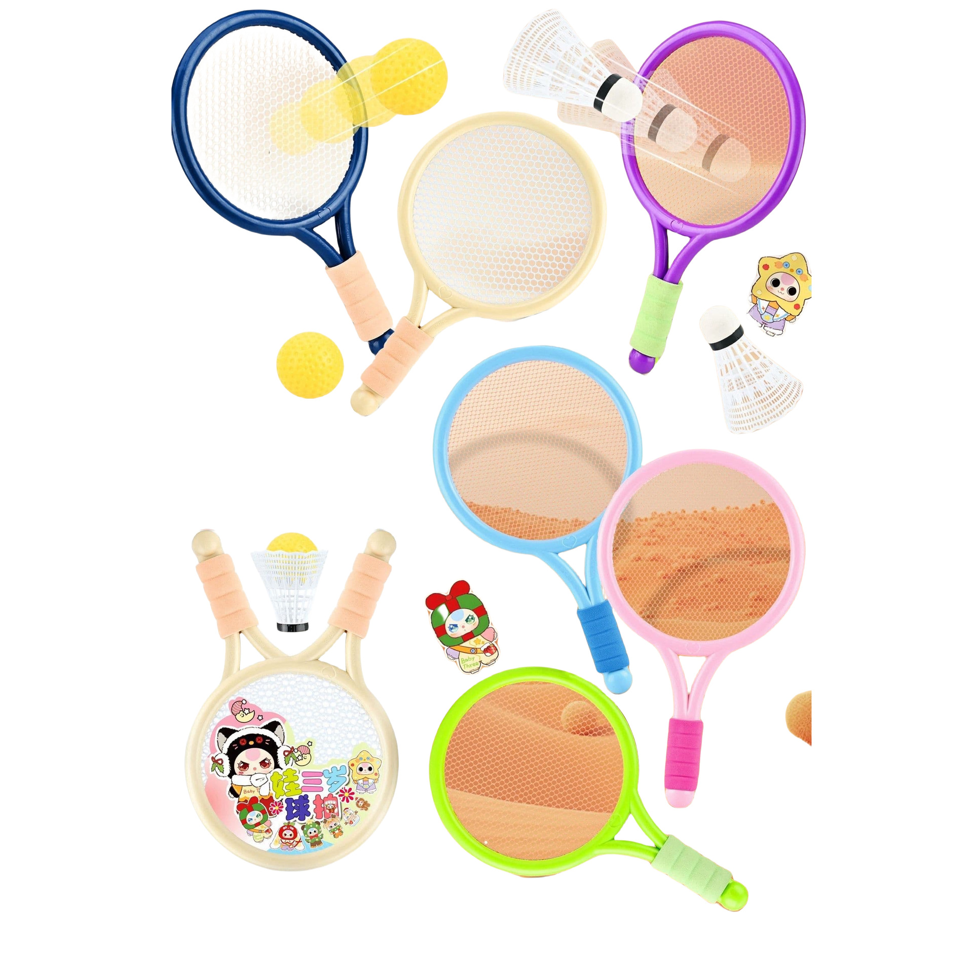 Raquetas de tenis de bádminton para niños kindergarten niños y niñas deportes dobles bebé padres e hijos juguetes interactivos al aire libre al por mayor