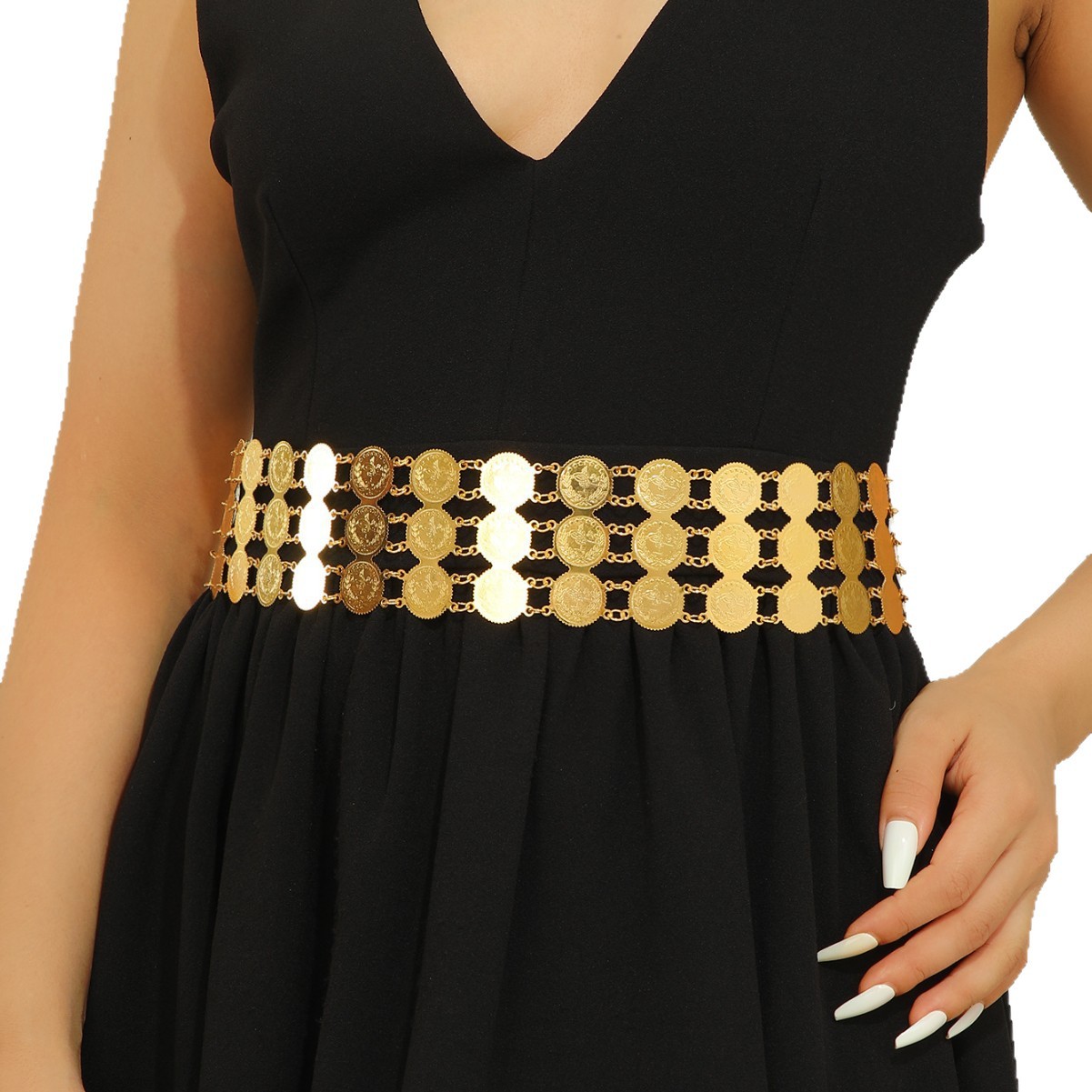 Vintage Coin Waist Chain, Three-layer Bodychain For Women_voghion.com