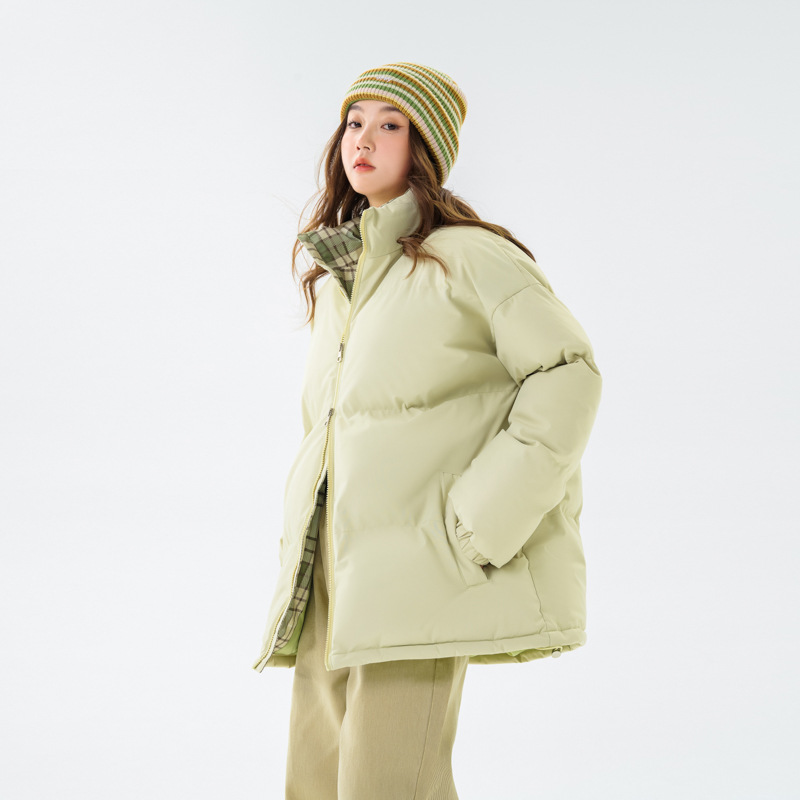 Padded-on Clothes Men's And Women's Loose Stand-up Collar Padded Jacket Warm And Thickened Padded Clothes Men's Tops Couple Jacket_viptrois.com