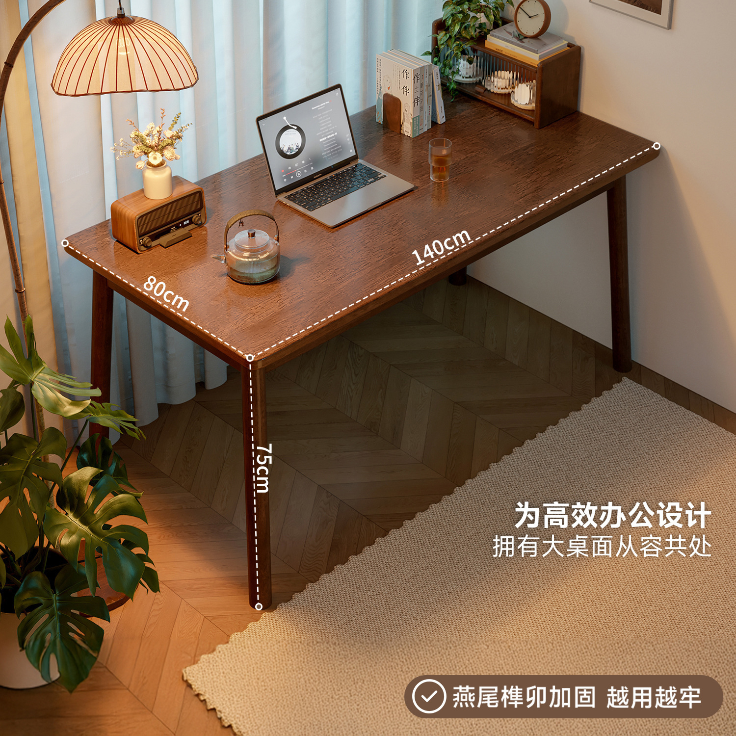 Mesa estrecha contra la pared de madera sólida para dos personas Mesa de estudio larga Mesa de escritura para estudiantes de escritorio de escritorio de escritorio