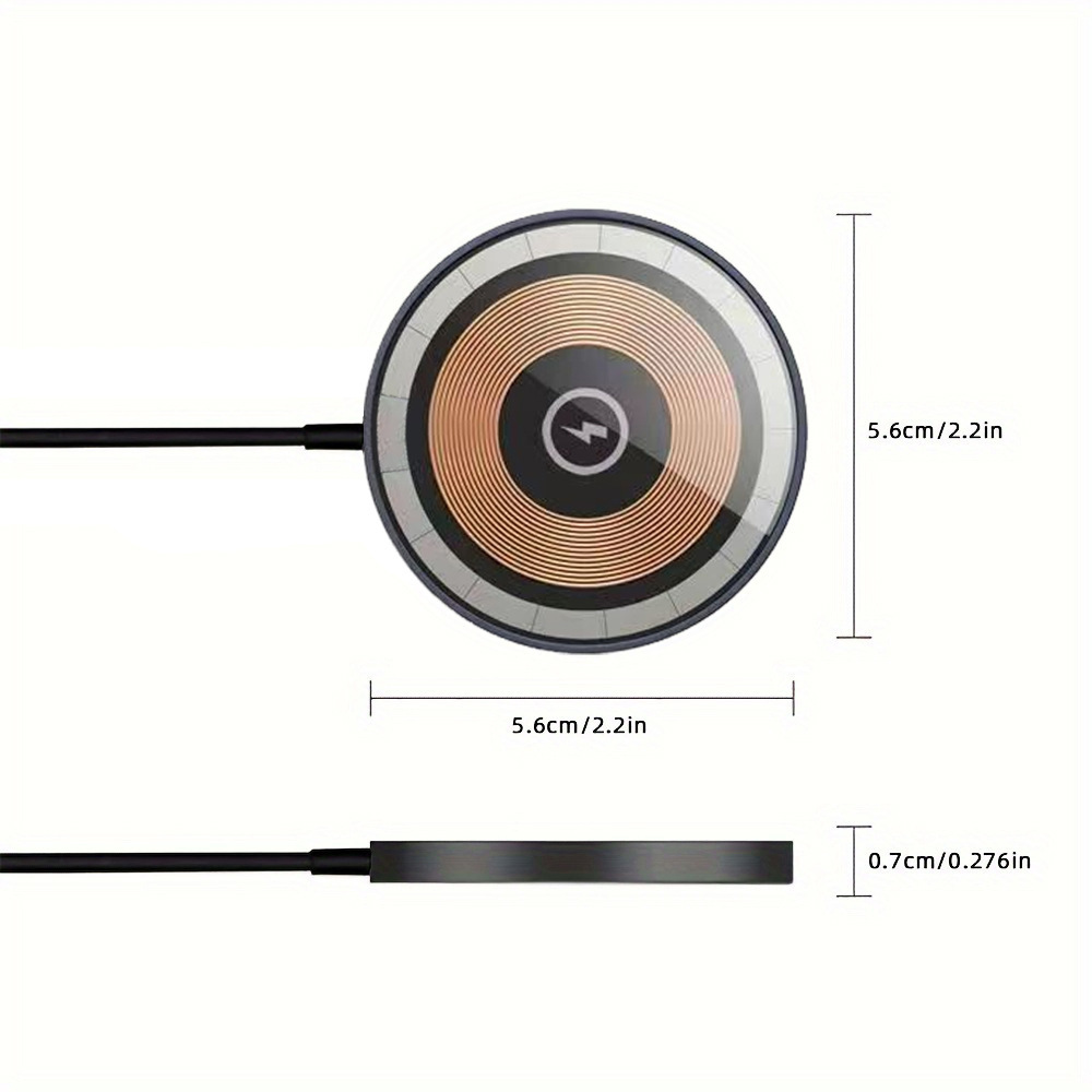 Nuevo cable de datos PD transparente magsafe magnético inalámbrico placa de carga móvil cargador inalámbrico comercio exterior al por mayor