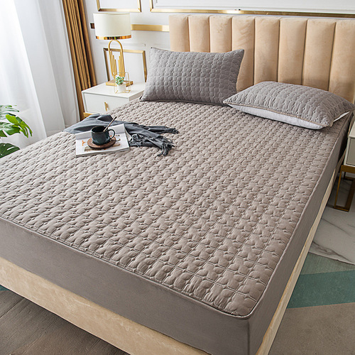 New quilted fitted sheet single piece anti-slip bedspread protective pad hotel Simmons protective cover brushed dust cover wholesale