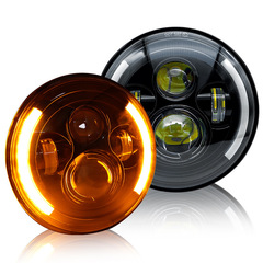 ホット販売ハーレー 7inch ラングラー LED 半円形 4 ビーズレンズオフロード車のヘッドライト修正されたオートバイライト