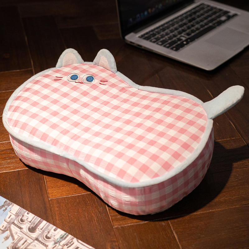 Algodón de memoria del estómago del gato niñas dormitorio de almuerzo de oficina dormitorio de estudiantes niños siesta almohada pequeña regalo