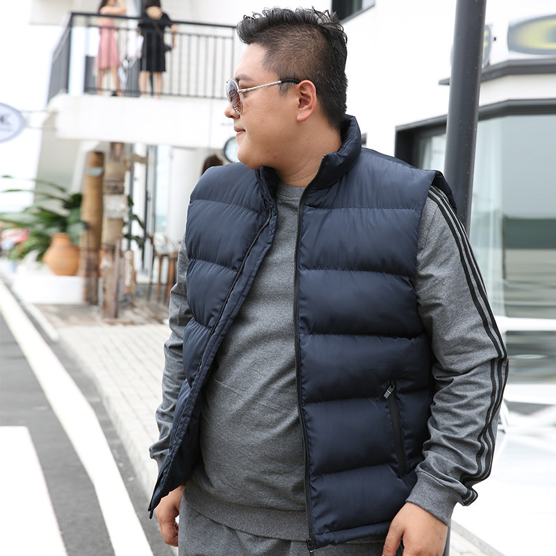 Chaleco de hombre de otoño y invierno para aumentar el peso 2019 grasa abrazadera de caballo de algodón plumado chaleco caliente de hombre hombro
