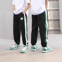 男童冰丝薄款防蚊裤2025夏季长裤夏天运动儿大童男孩夏装速干裤子