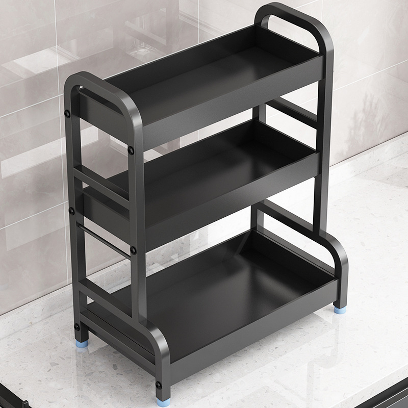 PK7J廚房調料置物架多層轉牆角台面放調味品瓶罐收納架子用品家用